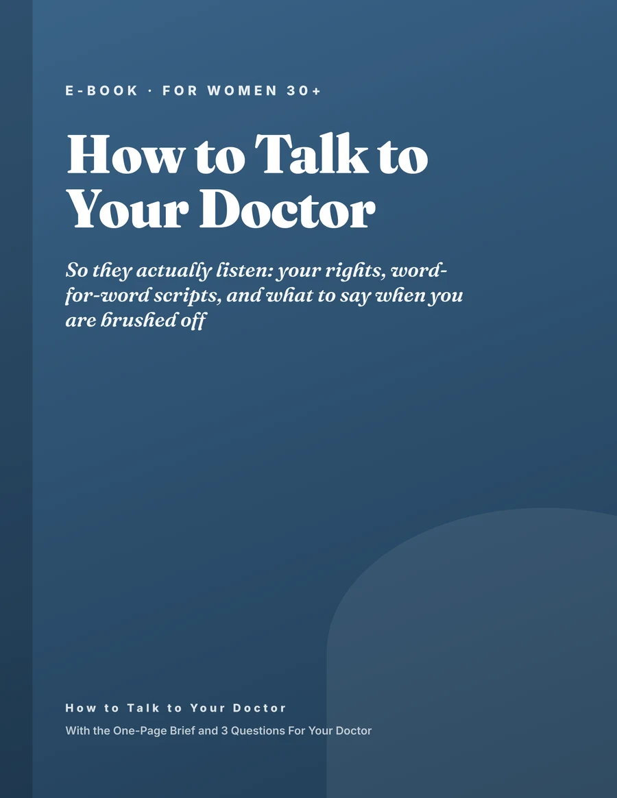 Cover of the e-book How to Talk to Your Doctor: so they actually listen, your rights, word-for-word scripts, and what to say when you are brushed off